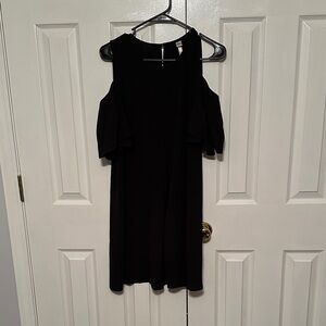 Uncle Frank Black Cold Shoulder Dress